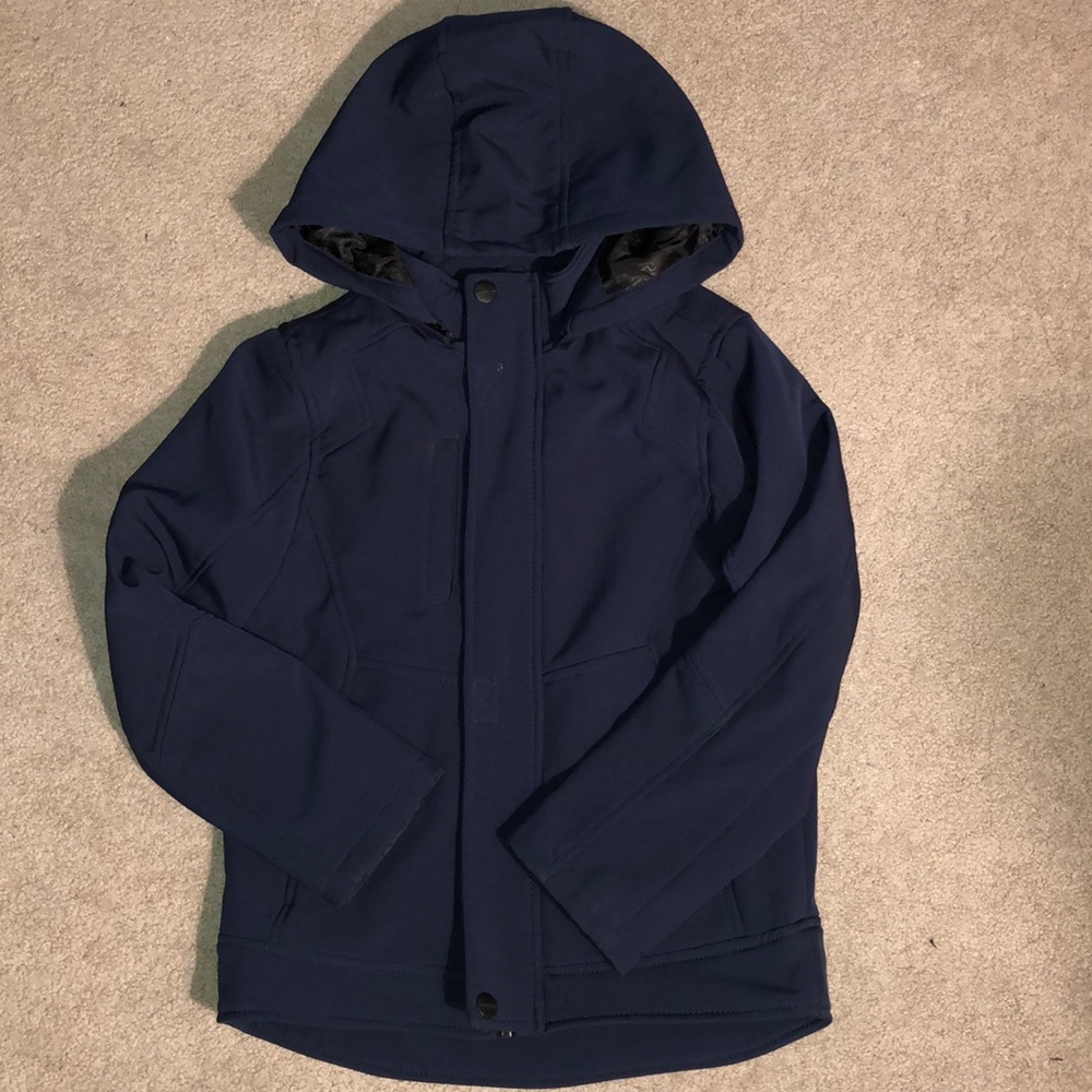 Boys navy raincoat/jacket with detachable hood